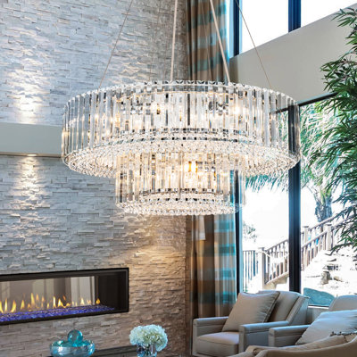 Mercer41 Craggie 12 - Light Crystal Tiered Chandelier & Reviews